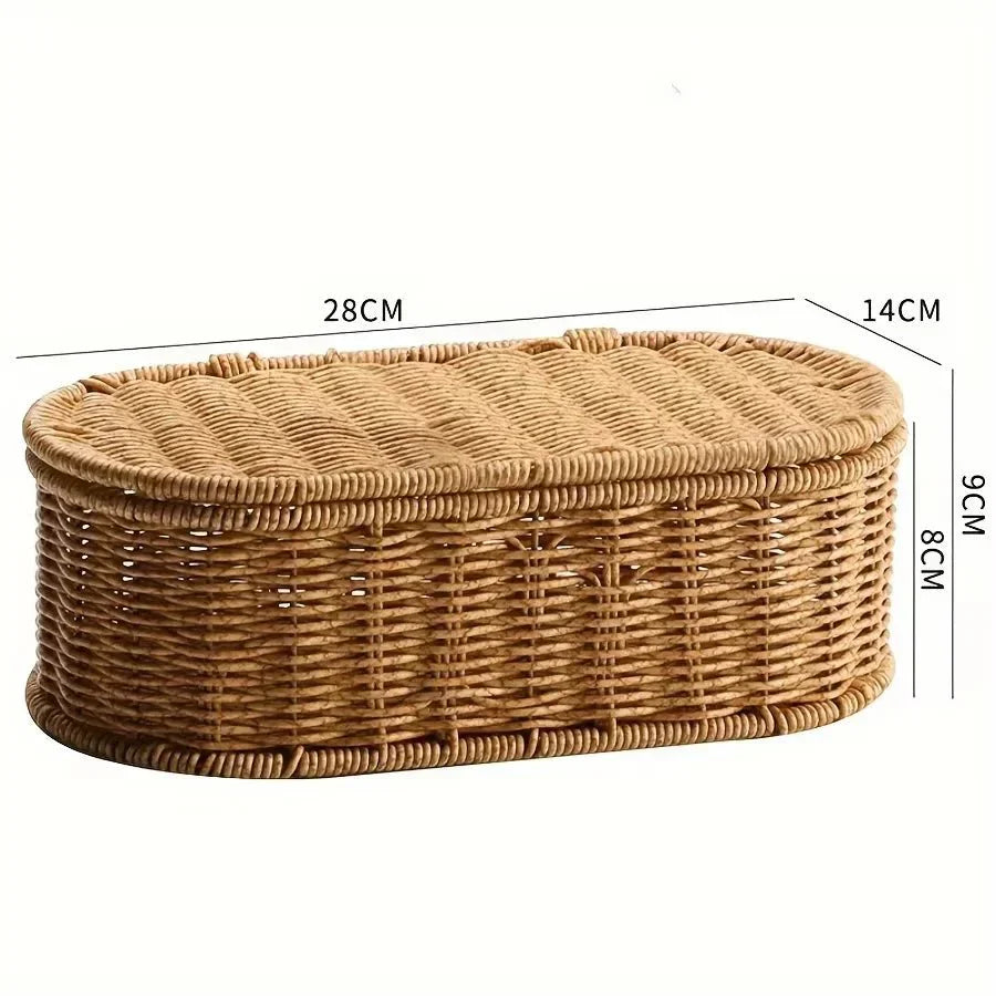 Wiklinowy kosz w stylu boho do stylowej organizacji - Fioriscas