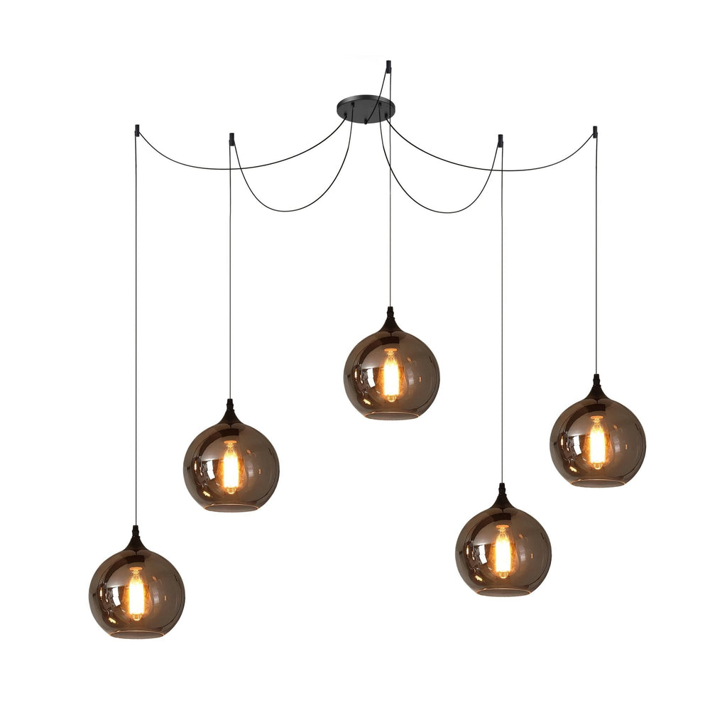 June Minimalist Bottle Glass Pendant Light Smoke Gray | Fioriscas