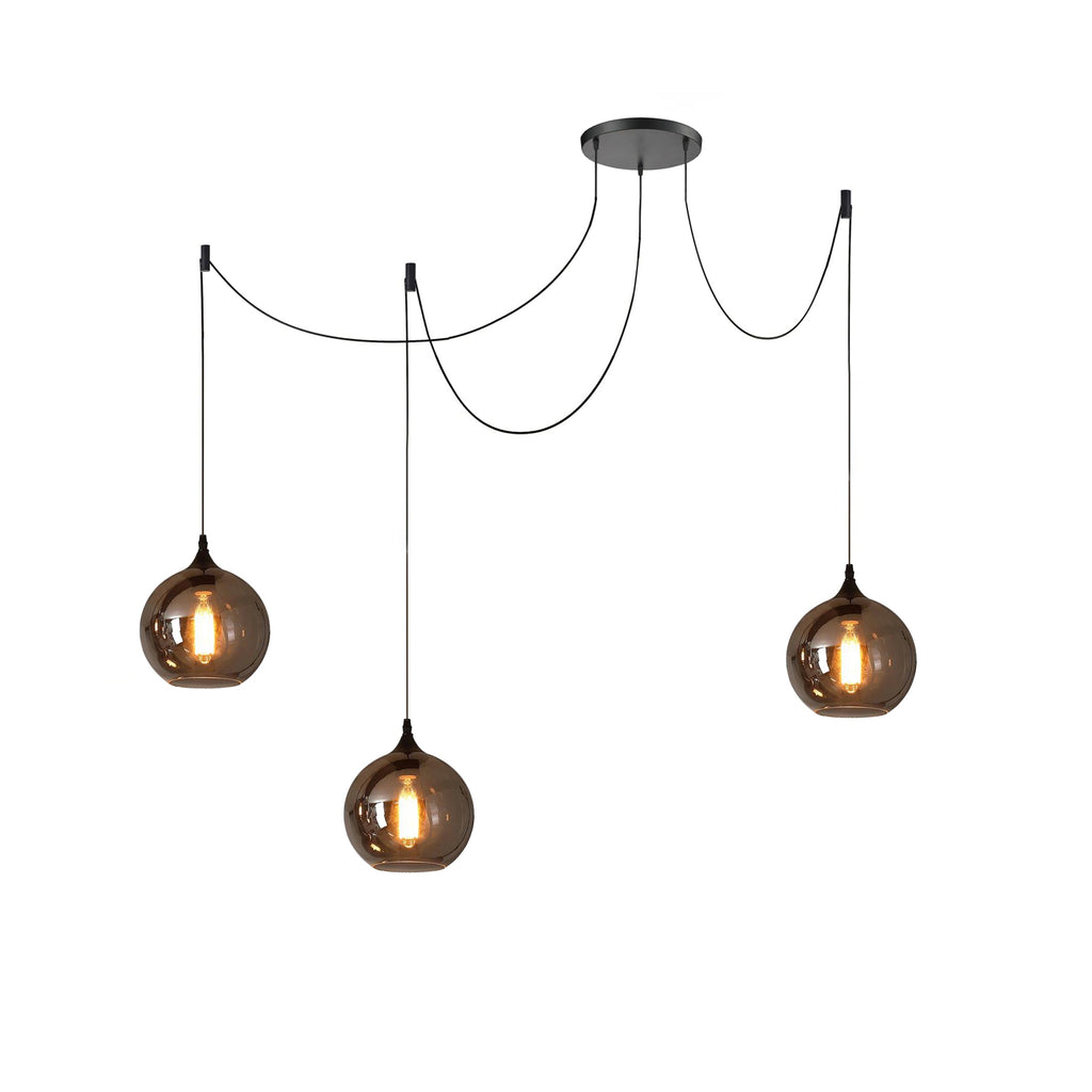 June Minimalist Bottle Glass Pendant Light Smoke Gray | Fioriscas