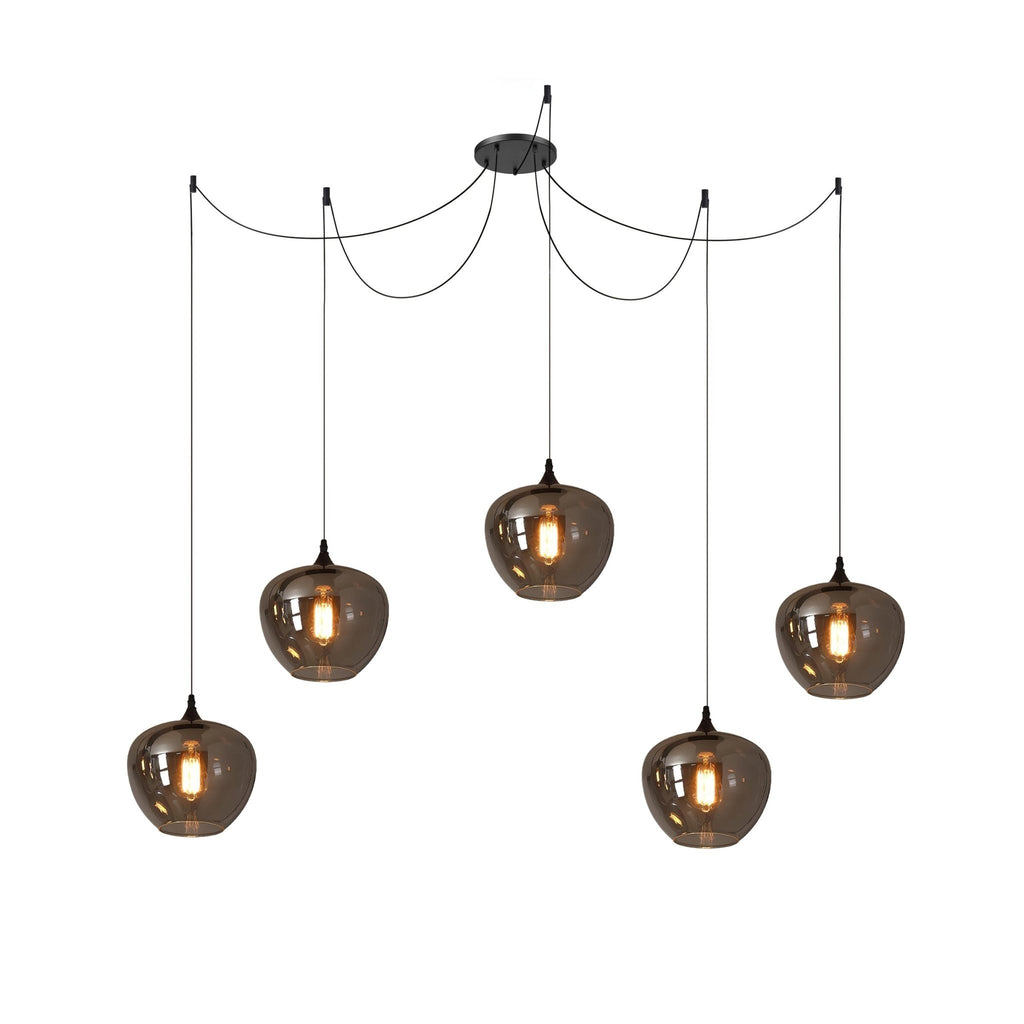 June Minimalist Bottle Glass Pendant Light Smoke Gray | Fioriscas