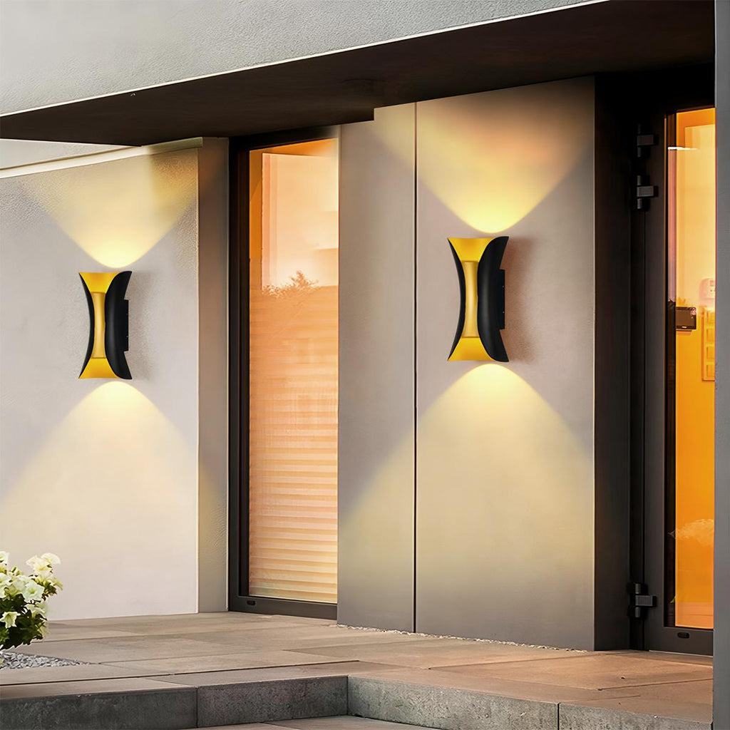 AeroAvenue Modern Outdoor Wall Light With Black Or White Finish