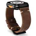 Marlowe leren Apple Watch-band, vintage patinalook, met de hand gestikt