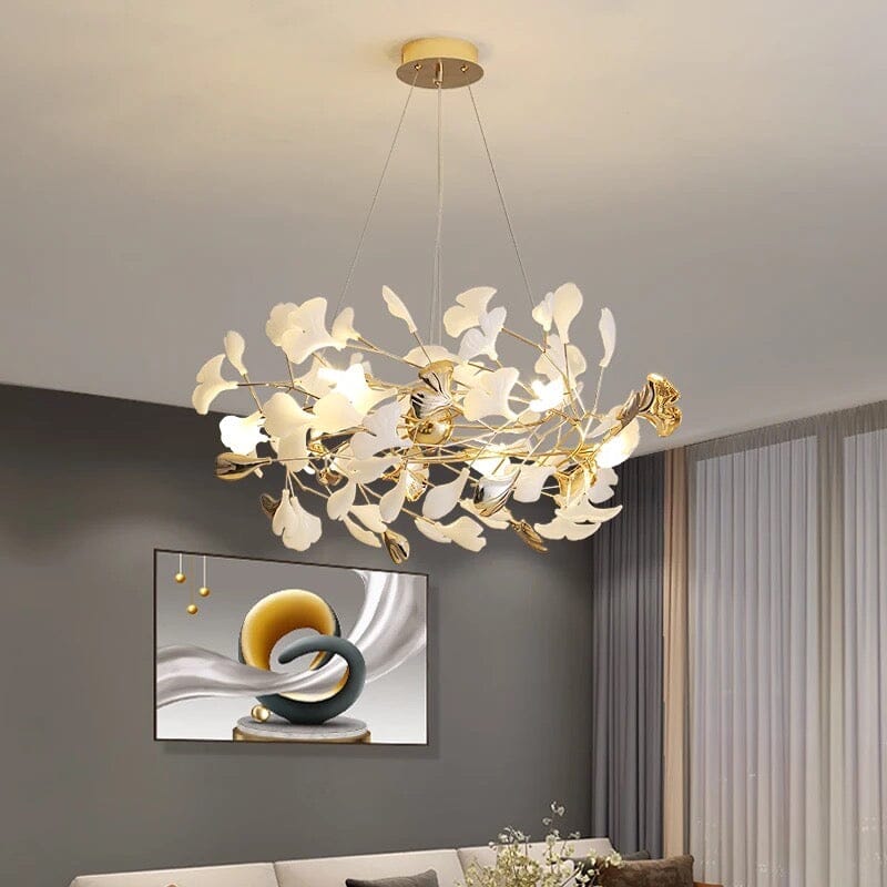 Keramik-Petal-Kronleuchter, LumaPetal-Design mit dimmbarem LED-Leuchten
