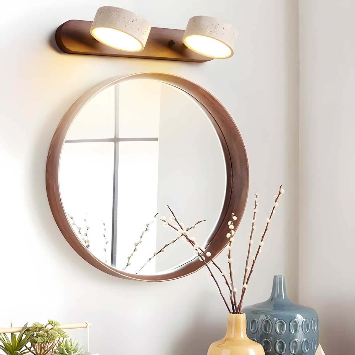 LED-Wandleuchte aus Travertin für architektonischen Luxus - Fioriscas