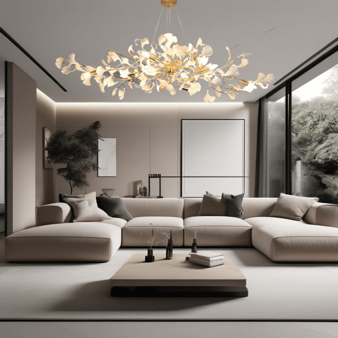 Keramik-Petal-Kronleuchter, LumaPetal-Design mit dimmbarem LED-Leuchten