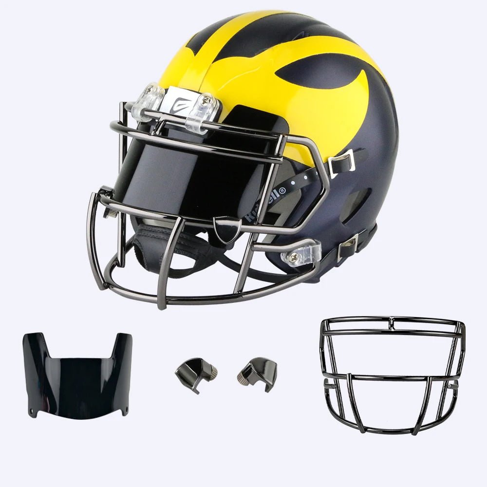 Miniature Football Helmet Visors with Mirror Effect - Fioriscas