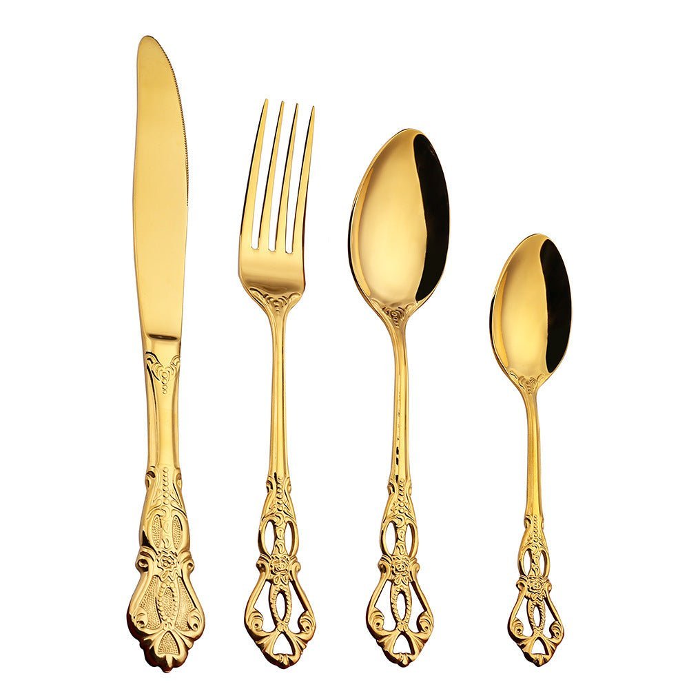Set moderno di posate in acciaio inox per uso quotidiano - Fioriscas