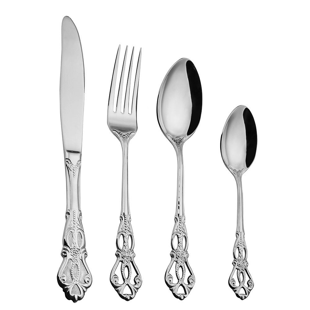 Set moderno di posate in acciaio inox per uso quotidiano - Fioriscas