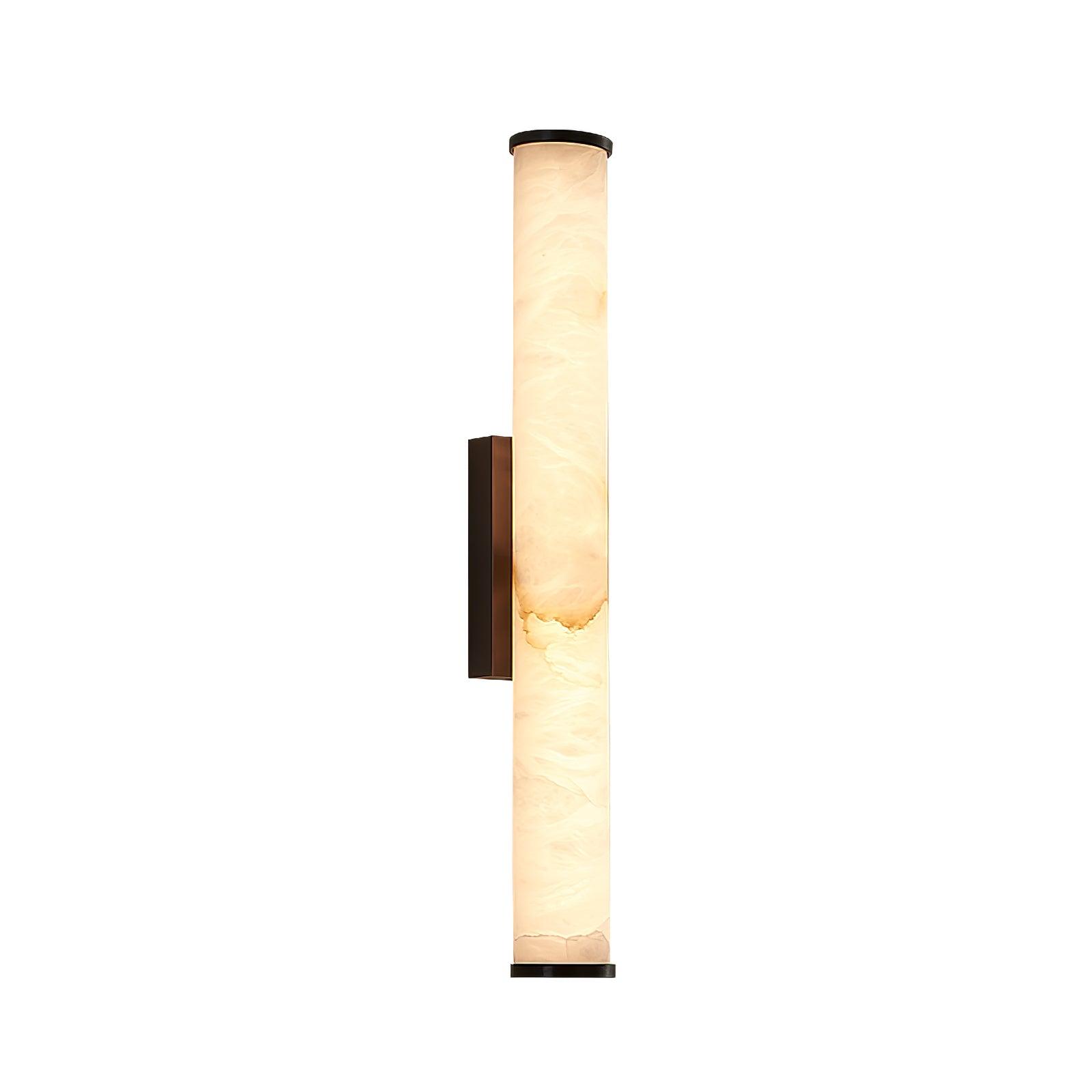 Klyr Alabaster Vertical Cylindrical Wall Lamp | Fioriscas
