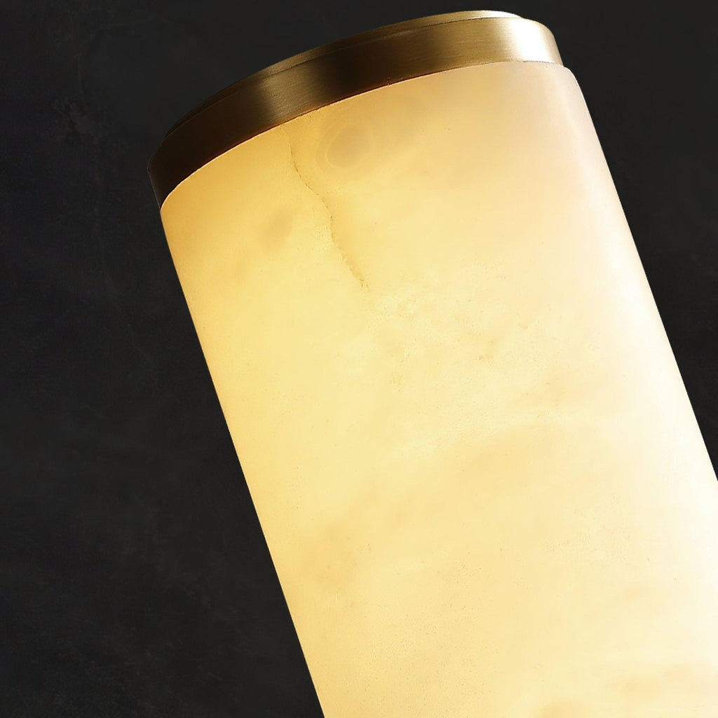 Klyr Alabaster Vertical Cylindrical Wall Lamp | Fioriscas