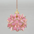 AuroraCapiz Pendant Light, Natural Capiz Shell, Handcrafted Finish