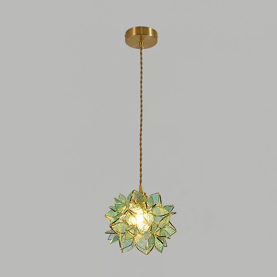 AuroraCapiz Pendant Light, Natural Capiz Shell, Handcrafted Finish