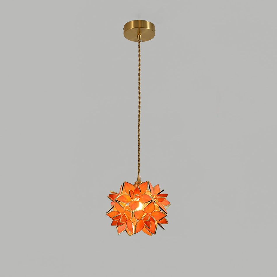 AuroraCapiz Pendant Light, Natural Capiz Shell, Handcrafted Finish