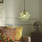 AuroraCapiz Pendant Light, Natural Capiz Shell, Handcrafted Finish