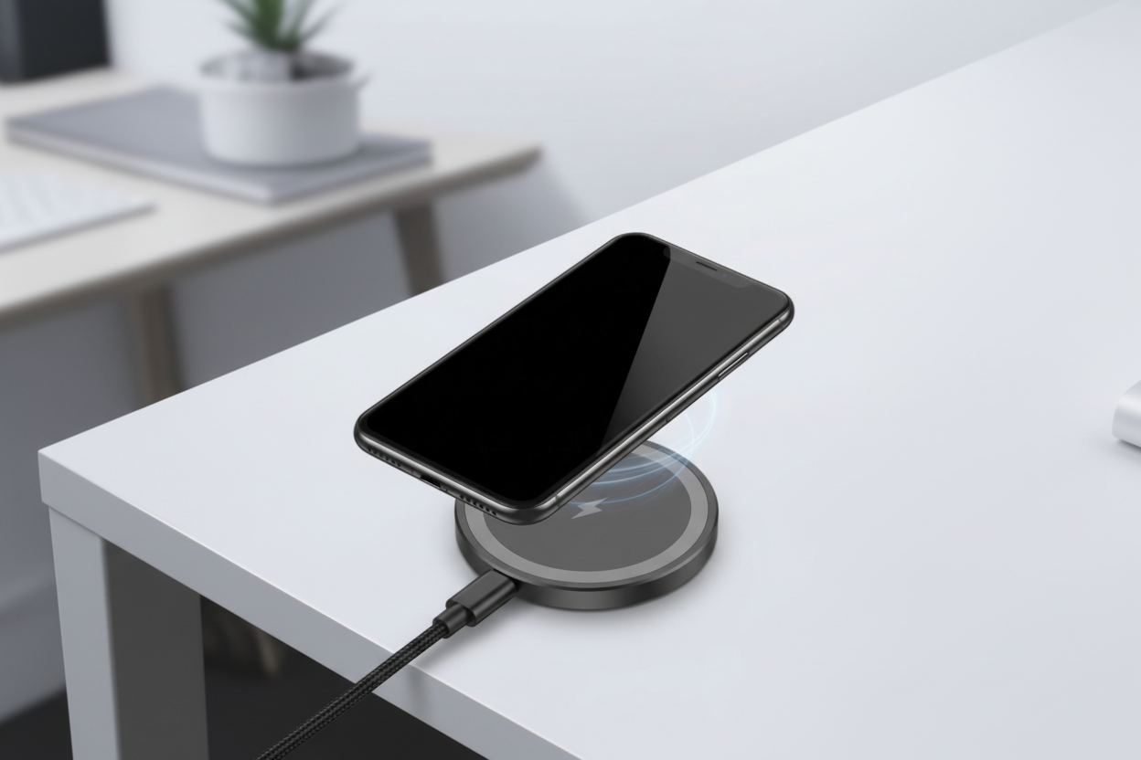 15W Magnetic Pop-Up Charging Pad With Stand For iPhone And Samsung Qi Compatible