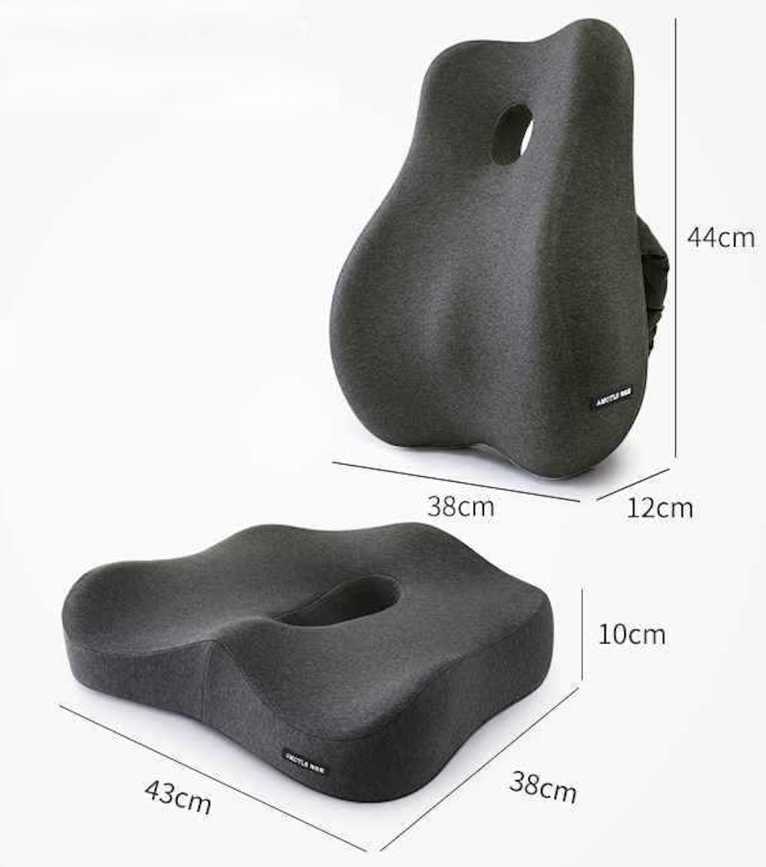 NovaLum Memory Foam Lumbar & Seat Cushion Set for Car and Office