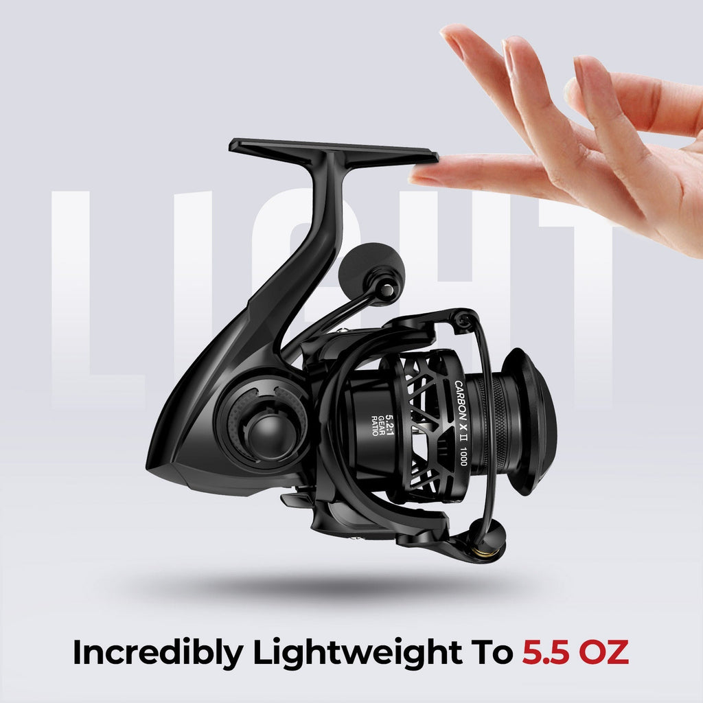 Piscifun Carbon X II Ultralight Spinning Reel, All-Carbon Fiber Build