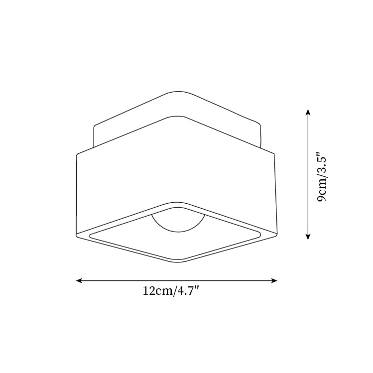 Vellin Travertine Square Flush Mount Ceiling Light | Fioriscas