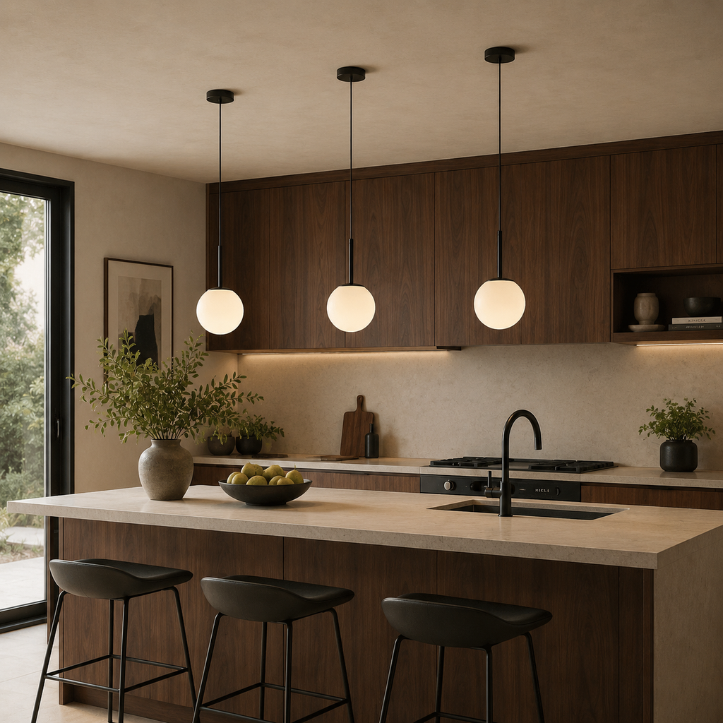 VeraGrid Pendant Light With Brass Black Or Chrome Finishes