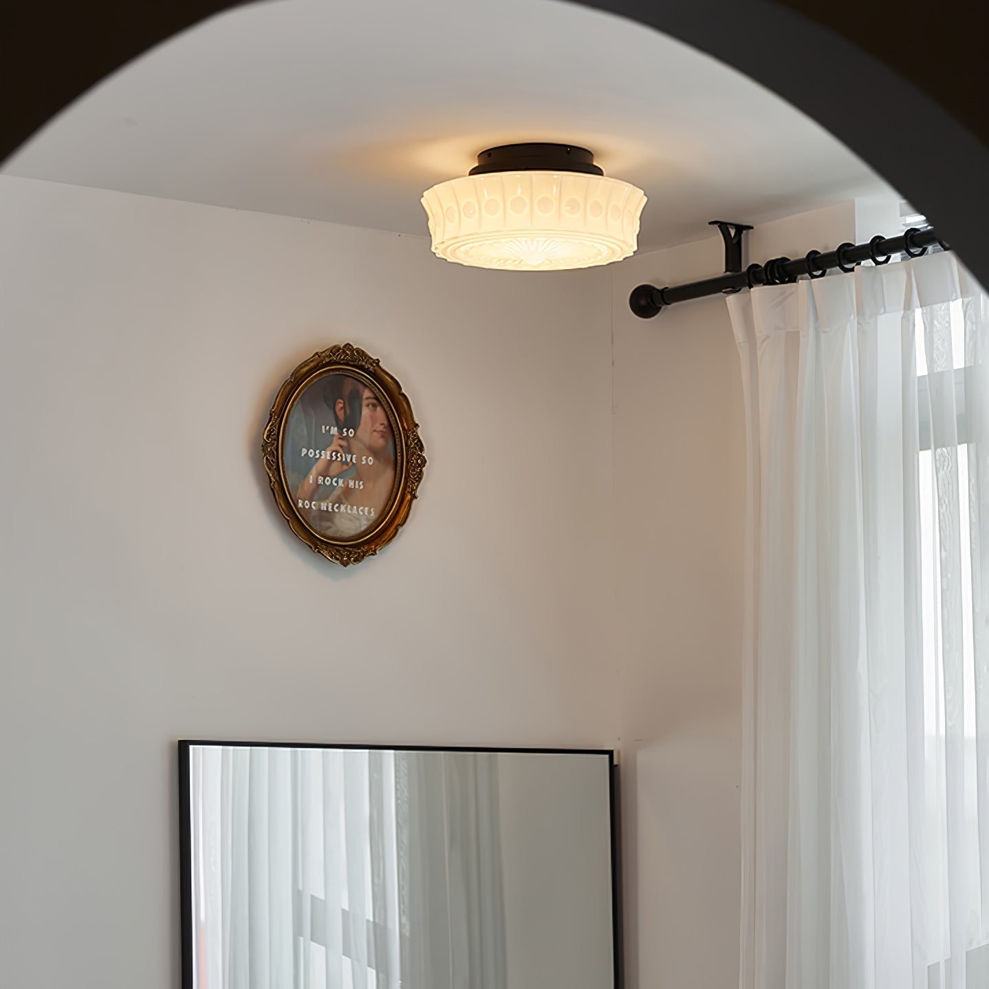 Elena Glass Ceiling Light | Fioriscas