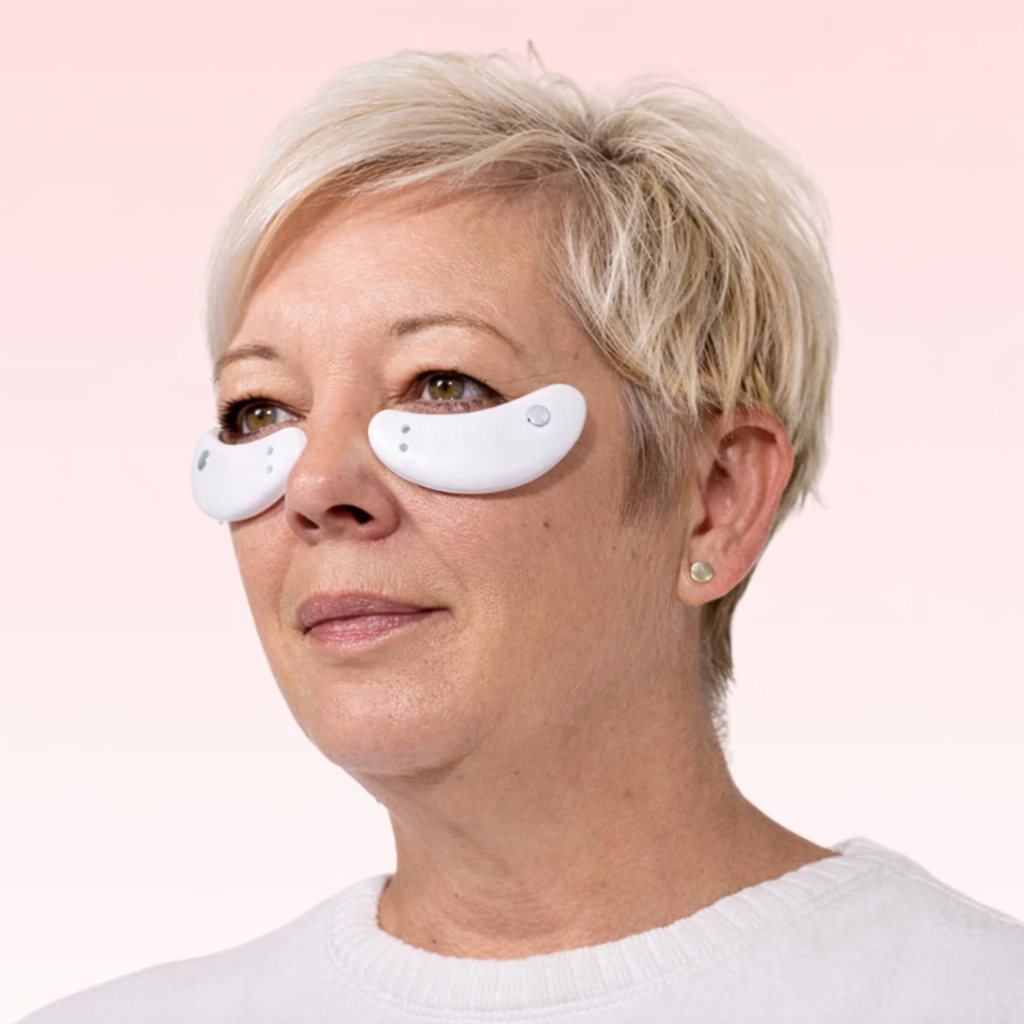 Dispositivo RadianceLift para a zona sob os olhos com luz vermelha e terapia de microcorrentes