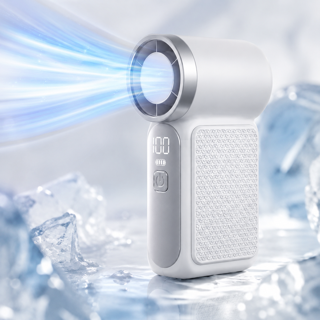 PocketBreeze USB C genopladelig håndholdt ventilator til udendørs rejser