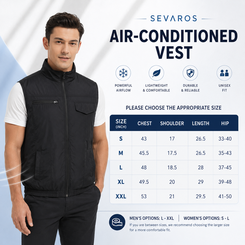 Chladicí vesta AeroVest s dvojitým ventilátorem pro práci venku a úlevu od horka