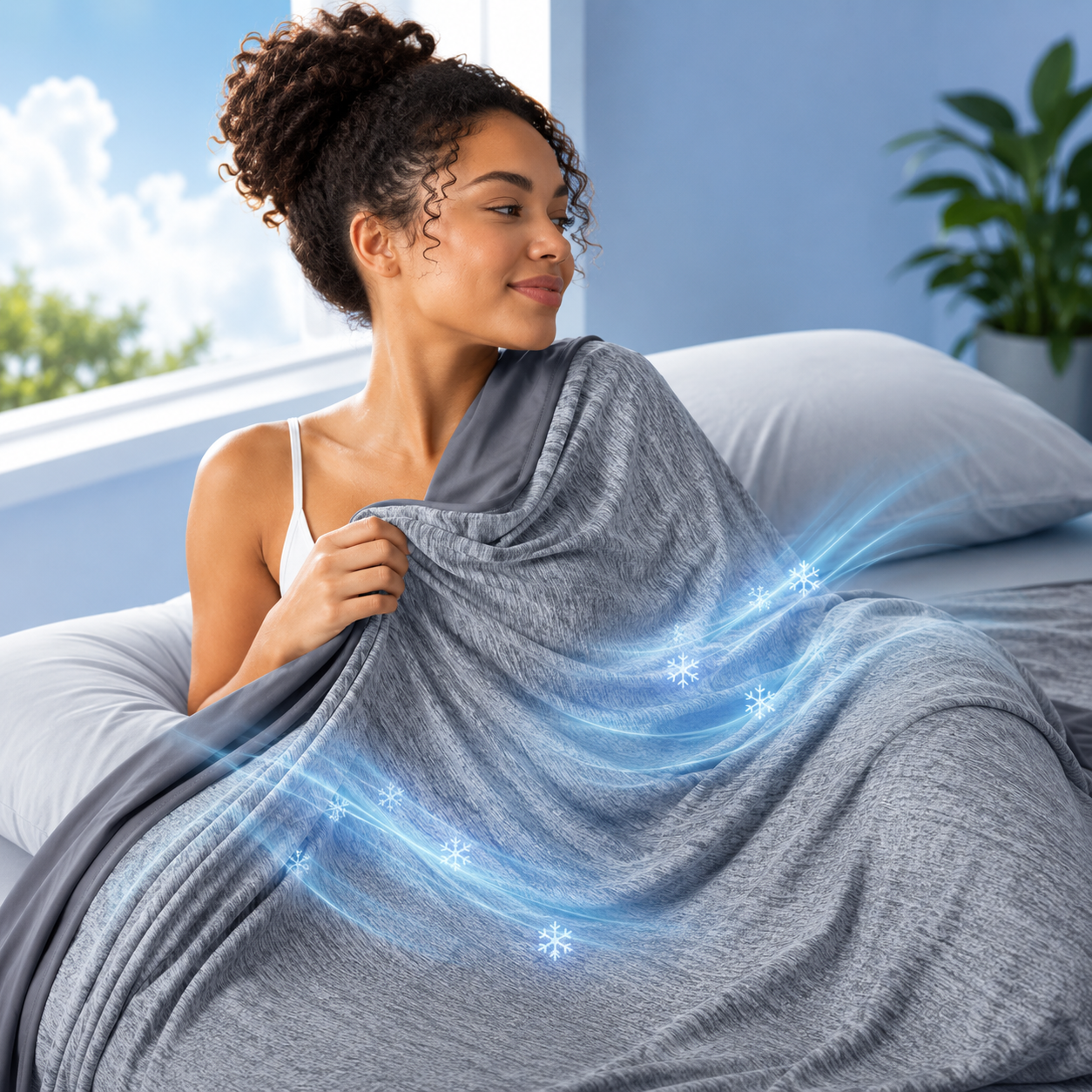 ChillQuilt Jäähdytyshuopa, Hengittävä ja Kevyt Kuumille Nukkujille
