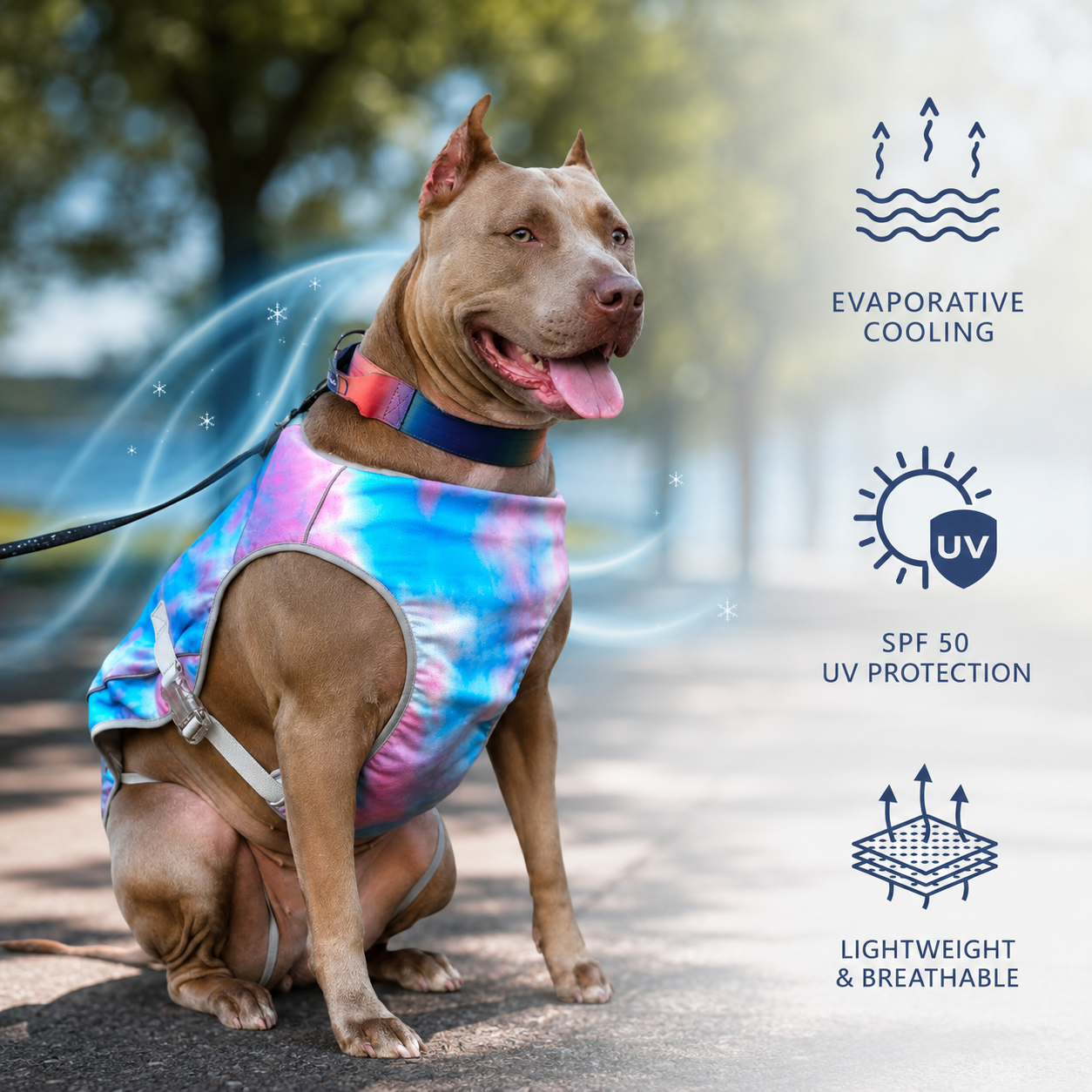 Breathable Canine Cooling Vest With UV Protection For All Breeds S-XXL