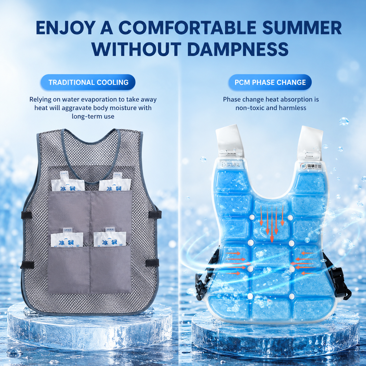 PhaseCore Pro Cooling Vest With Phase Change For Four Hours