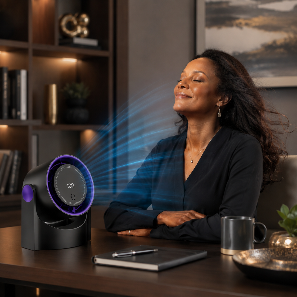 Ventilateur de bureau portable USB AirCirculate pour refroidissement en dortoir, maison et bureau