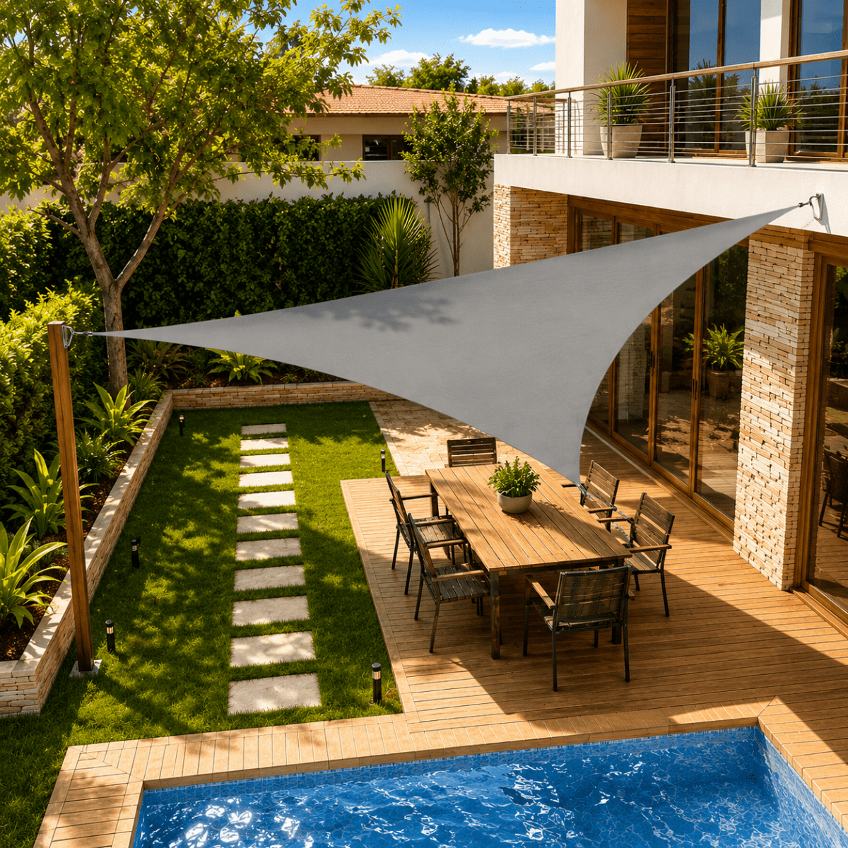 Outdoria UV-Schutz Dreieck-Sonnensegel für Terrasse und Garten