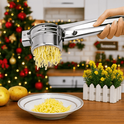 3-in-1 stainless steel potato press for fruit & vegetables - Fioriscas