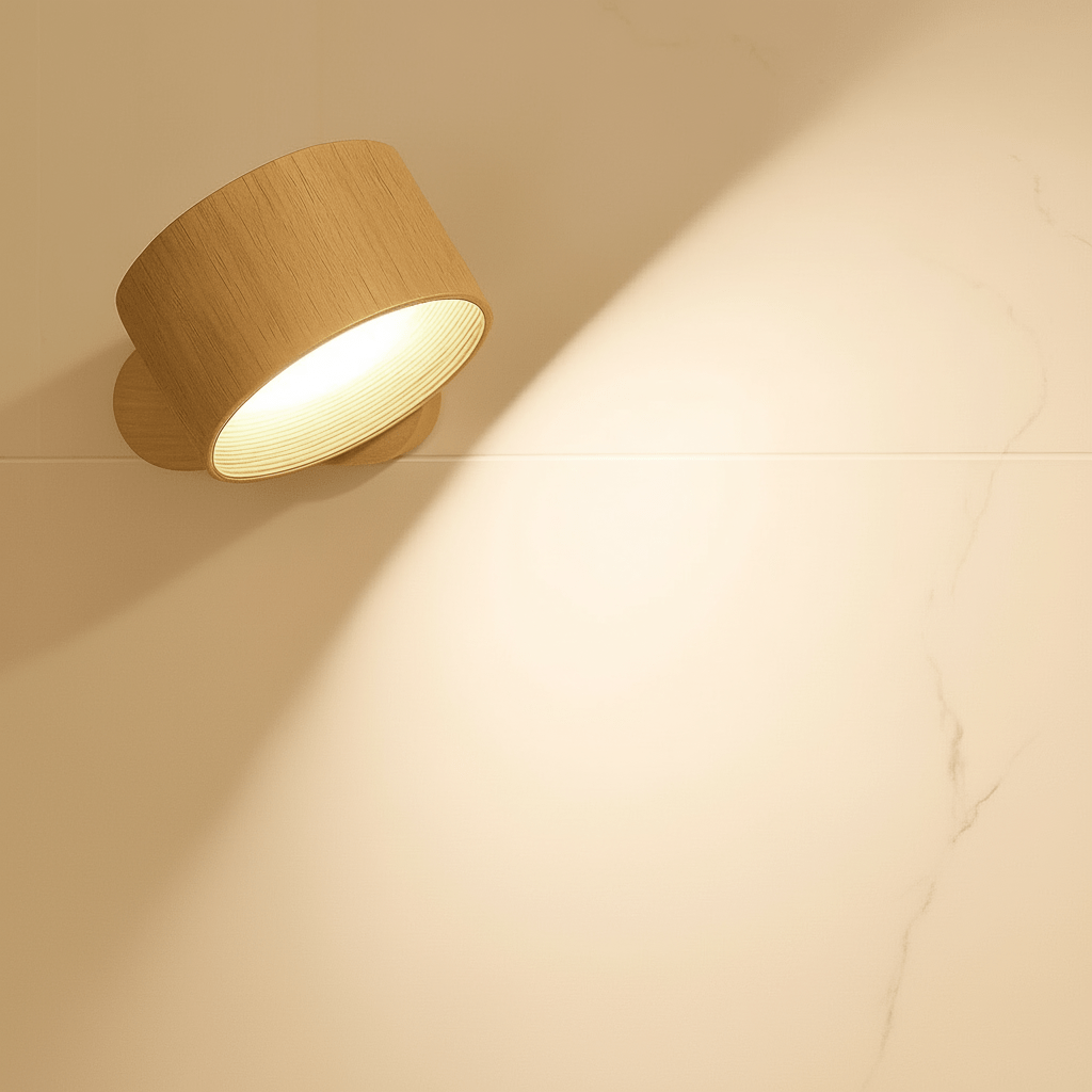 Applique da parete LED senza fili, stile nordico, ricaricabile, con dimmer a telecomando