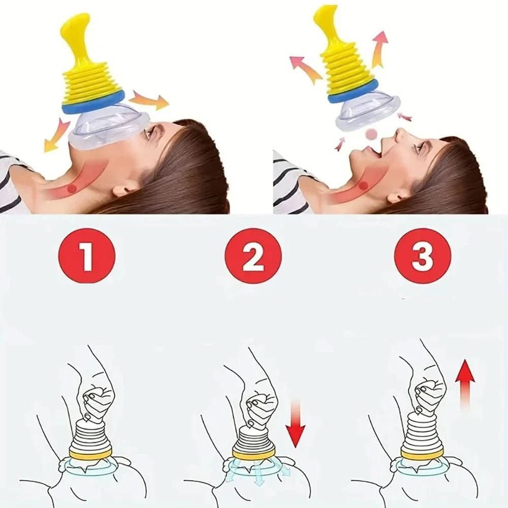 מכשיר חנק | עזרה מהירה לחסימות דרכי נשימה | בטוח לילדים ומבוגרים | ערכת חירום קומפקטית - Fioriscas