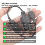 VoltMate 12 V-os aljzatátalakító – bármely USB-portot autós csatlakozóaljzattá alakítja