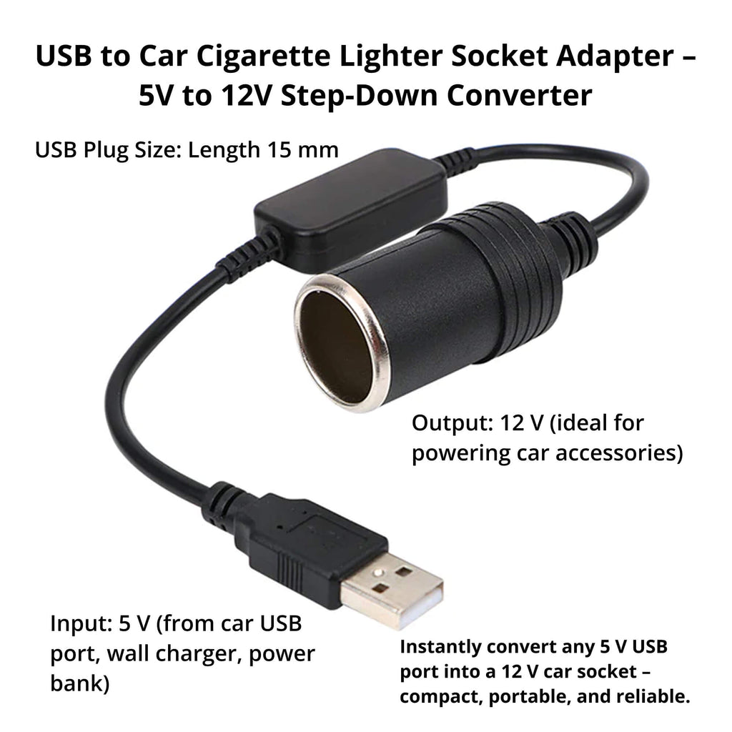 VoltMate 12 V-os aljzatátalakító – bármely USB-portot autós csatlakozóaljzattá alakítja