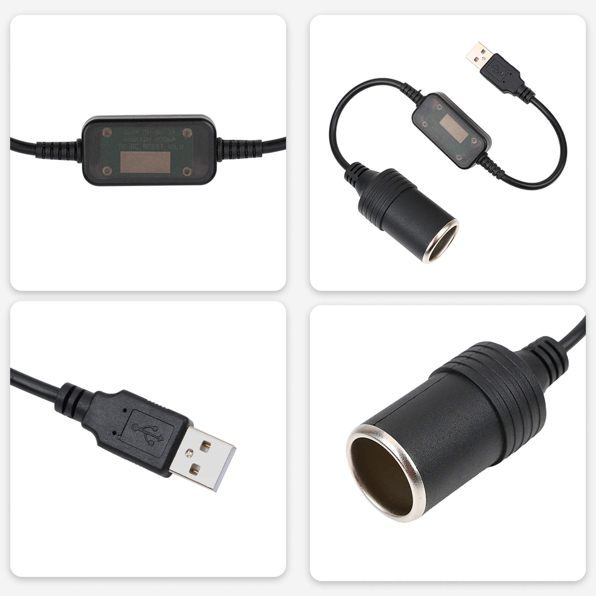 VoltMate 12 V-os aljzatátalakító – bármely USB-portot autós csatlakozóaljzattá alakítja