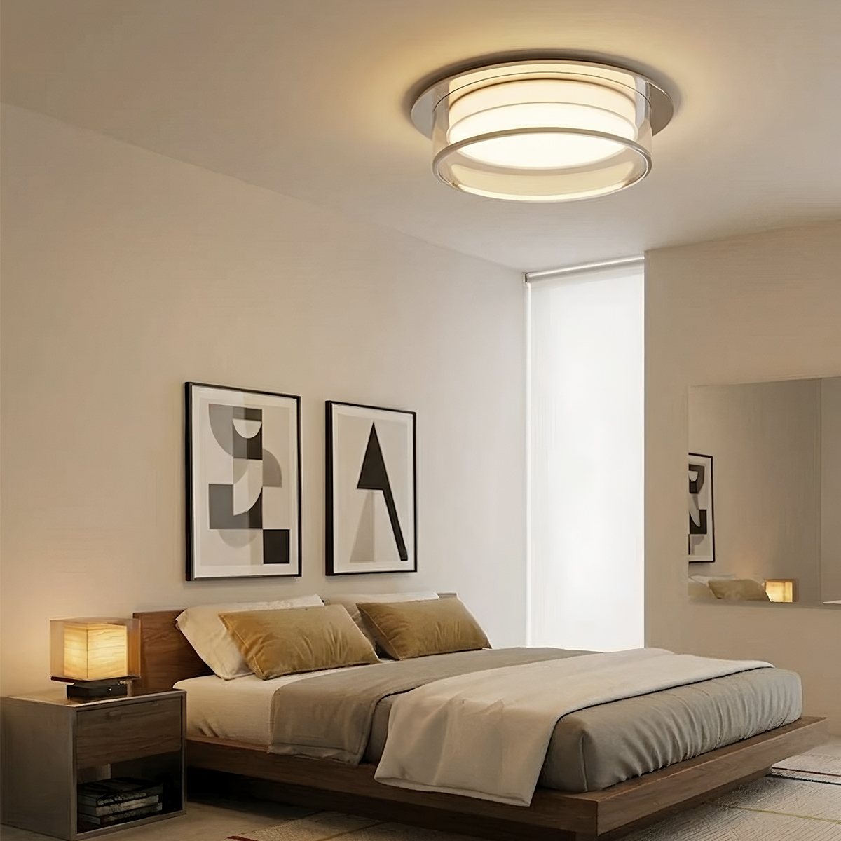 LumenAura Sleek LED Downlight With Acrylic Shade Gold And Silver Finish
