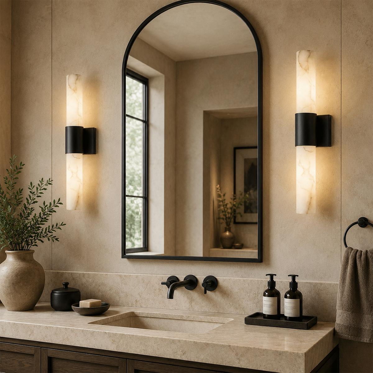 Aurora Copper Marble Wall Light Sconce For Modern Hallways