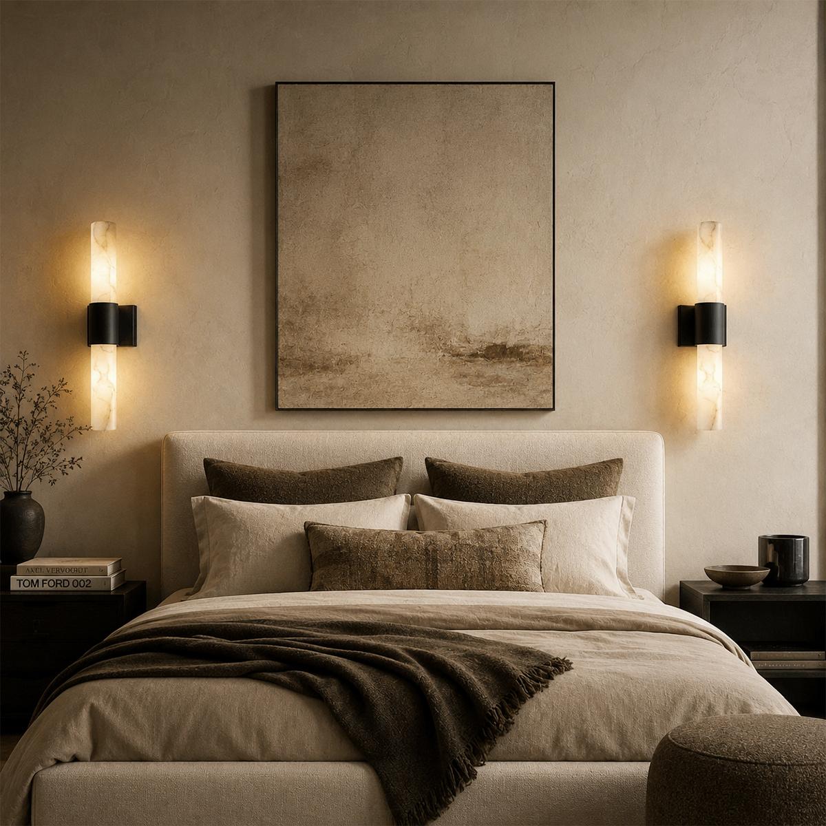 Aurora Copper Marble Wall Light Sconce For Modern Hallways