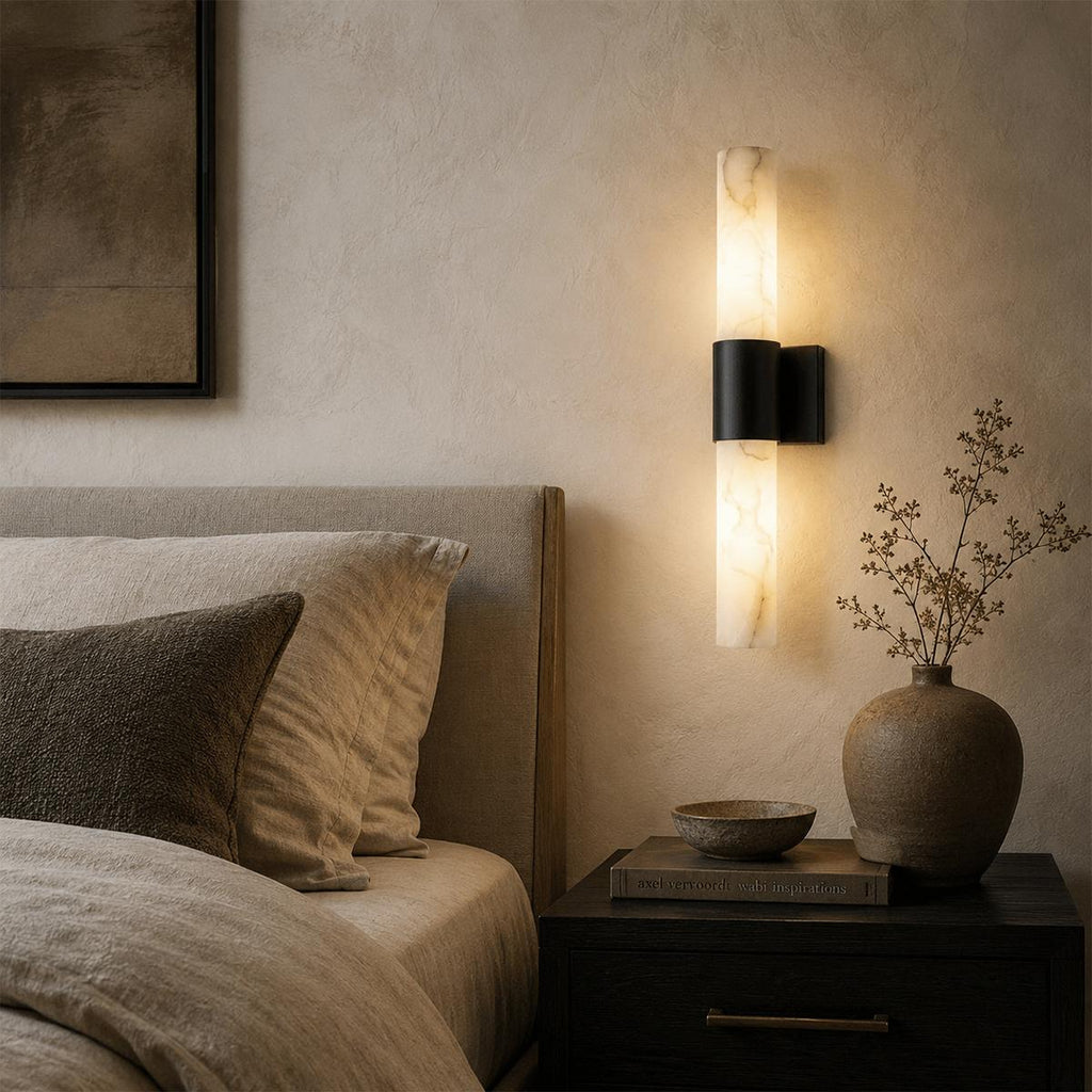 Aurora Copper Marble Wall Light Sconce For Modern Hallways