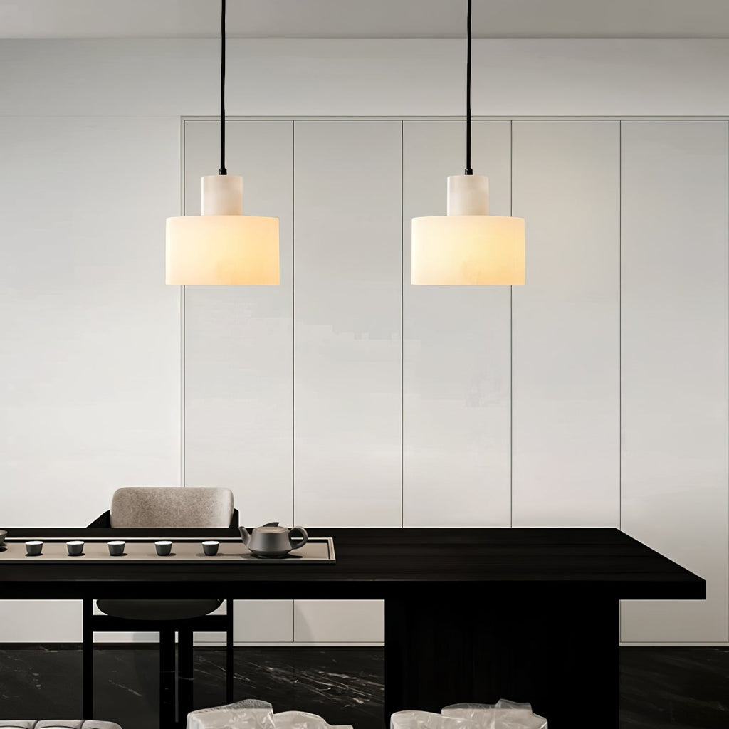 Alabaster  Pendant Lgiht Dual Cylindrical | Fioriscas