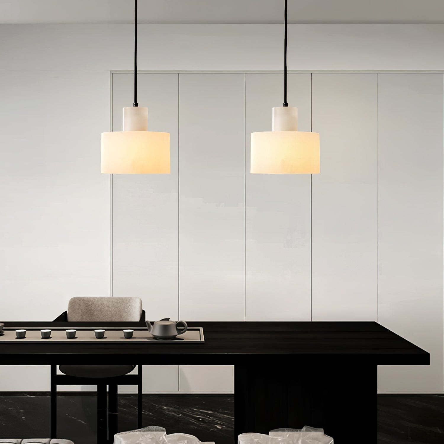 Alabaster  Pendant Lgiht Dual Cylindrical | Fioriscas