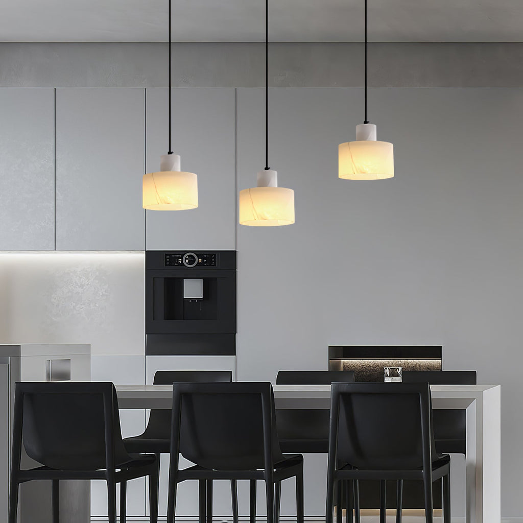 Alabaster  Pendant Lgiht Dual Cylindrical | Fioriscas