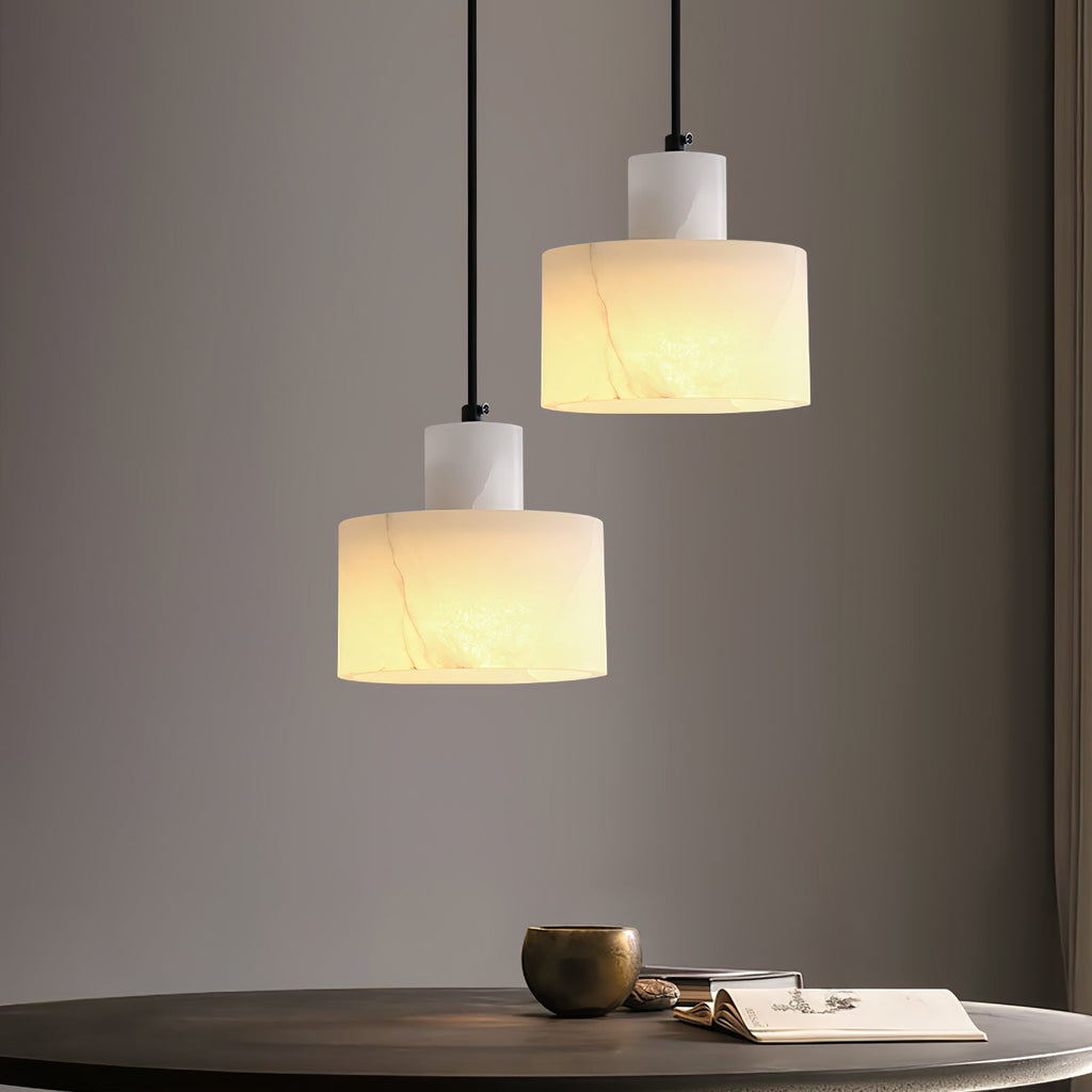 Alabaster  Pendant Lgiht Dual Cylindrical | Fioriscas