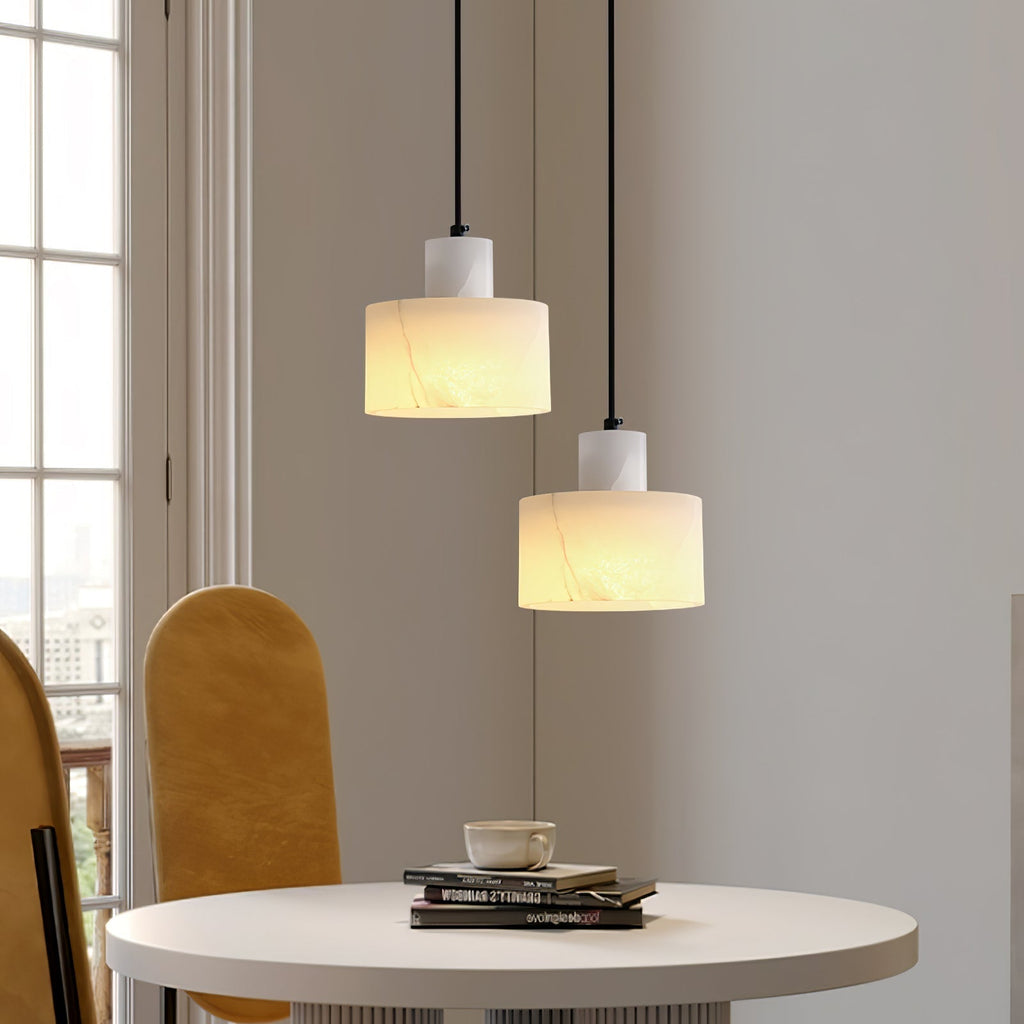 Alabaster  Pendant Lgiht Dual Cylindrical | Fioriscas