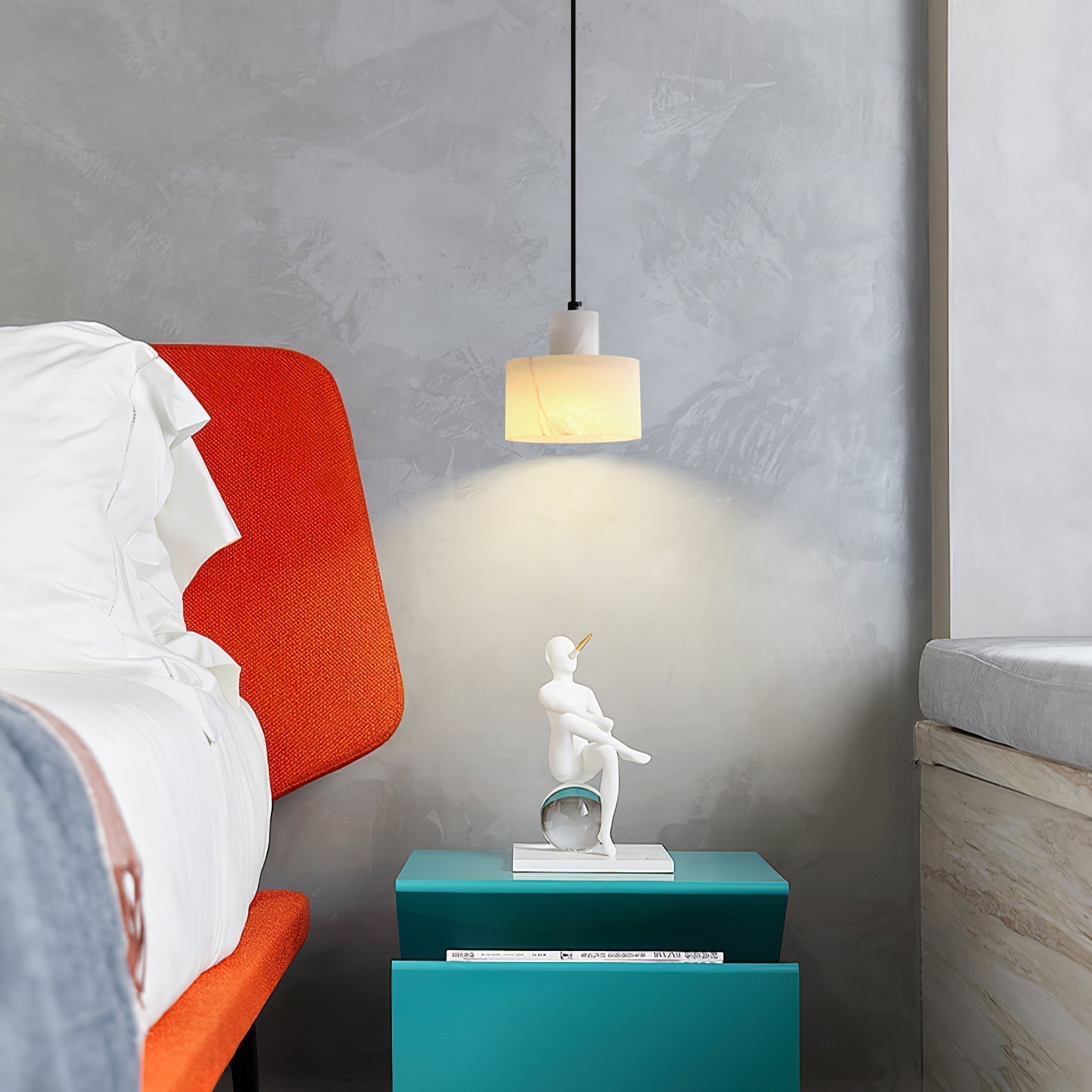 Alabaster  Pendant Lgiht Dual Cylindrical | Fioriscas