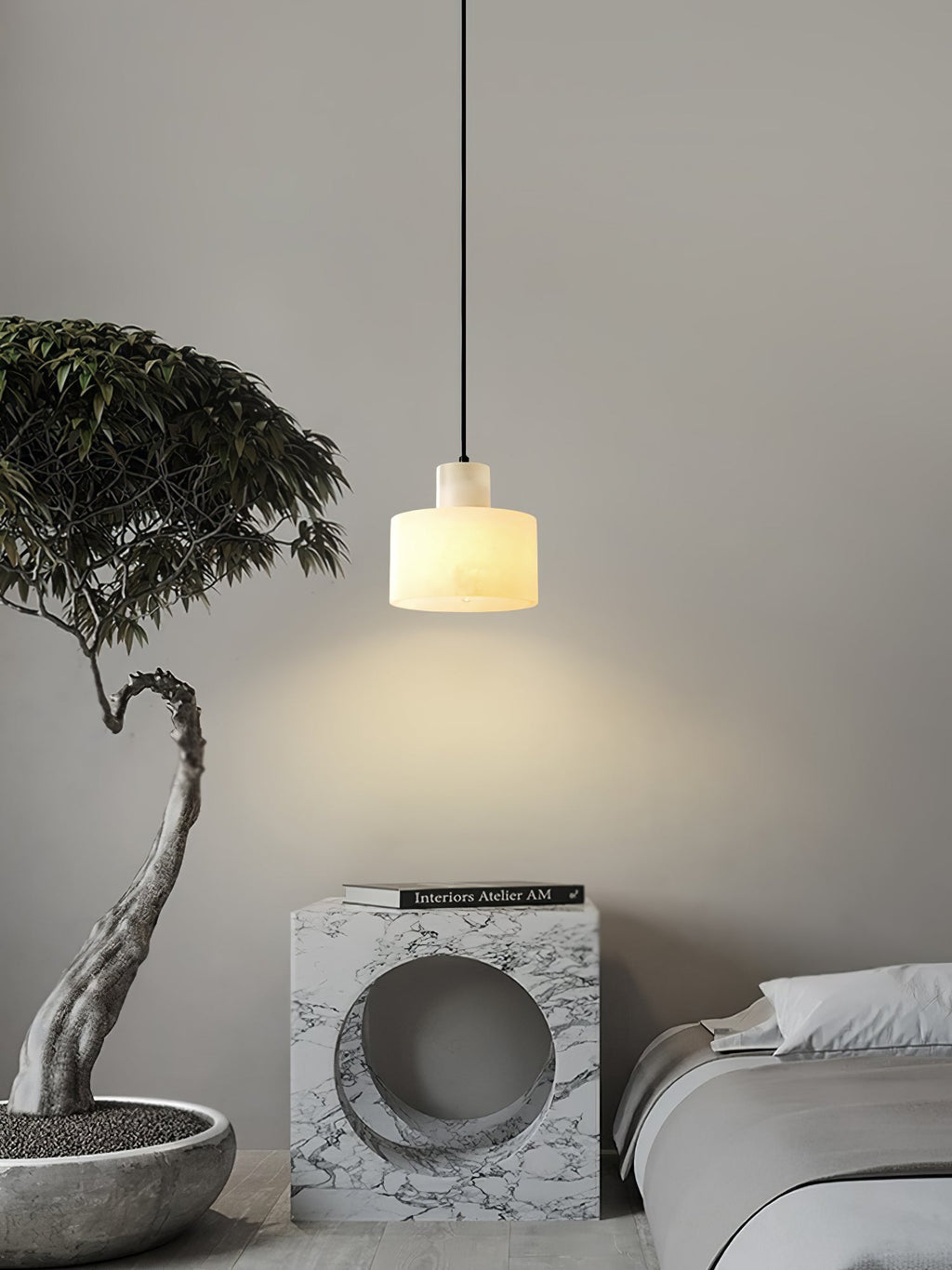 Alabaster  Pendant Lgiht Dual Cylindrical | Fioriscas