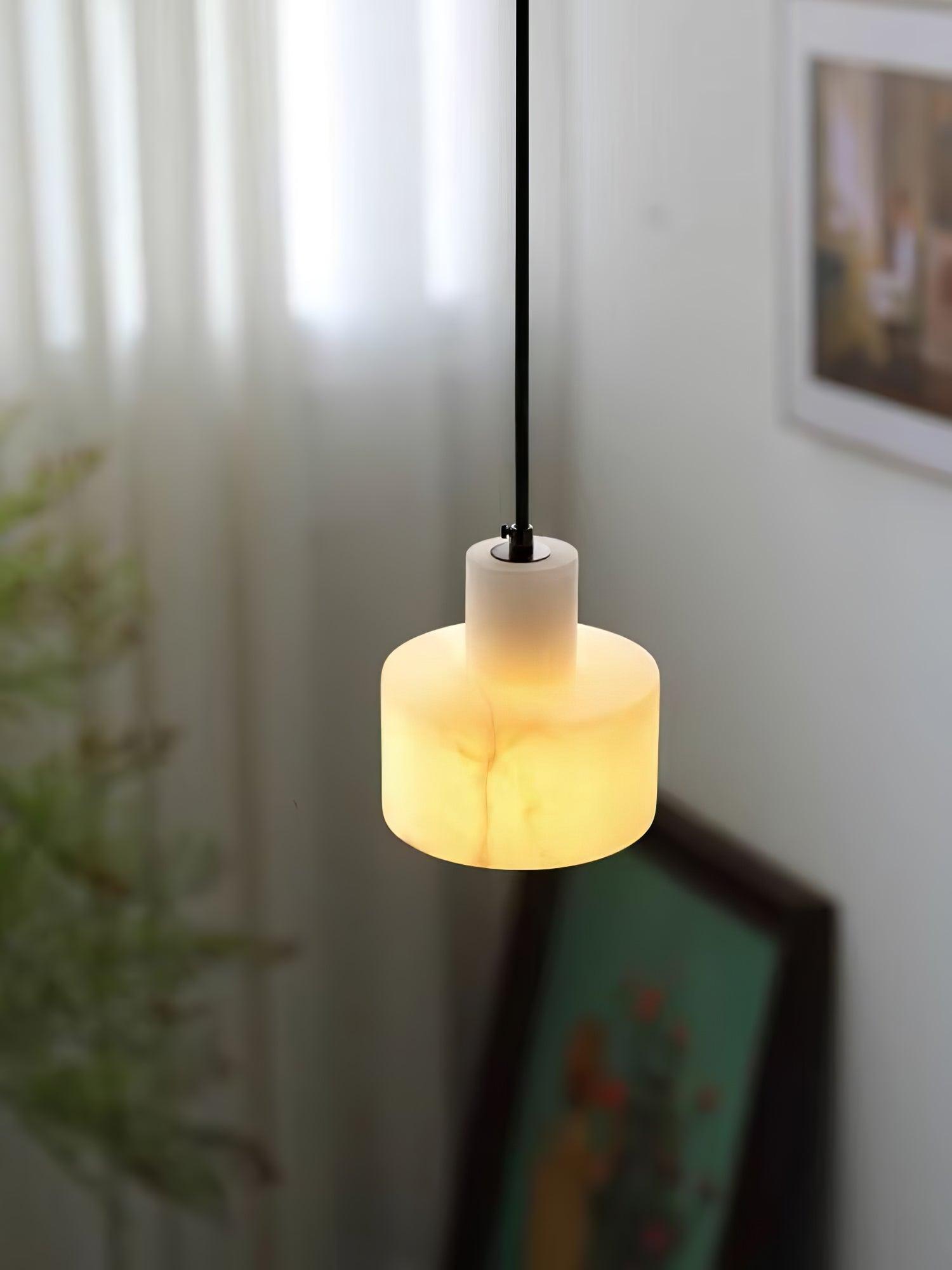 Alabaster  Pendant Lgiht Dual Cylindrical | Fioriscas